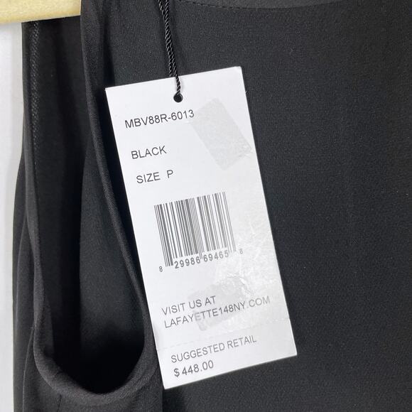 Lafayette 148 Taylor Tunic Black Silk Dress Asymmetrical Hem Sleeveless Sz S - Picture 8 of 11